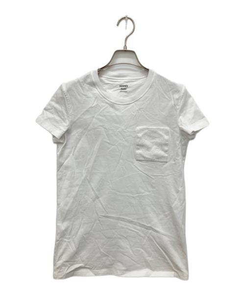 HERMES（エルメス）HERMES (エルメス) Hロゴ刺繍カットワンピース ホワイト サイズ:36の古着・服飾アイテム