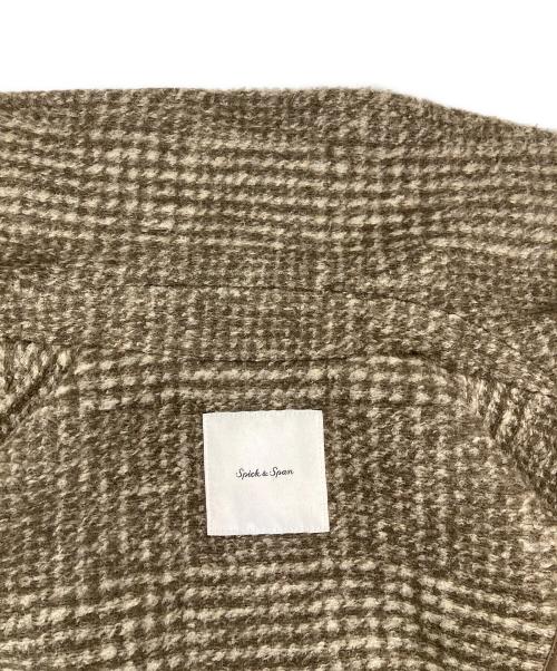 Spick and Span（スピック＆スパン）Spick and Span (スピックアンドスパン) Wスライバーチェックハーフコート ブラウン サイズ:36の古着・服飾アイテム