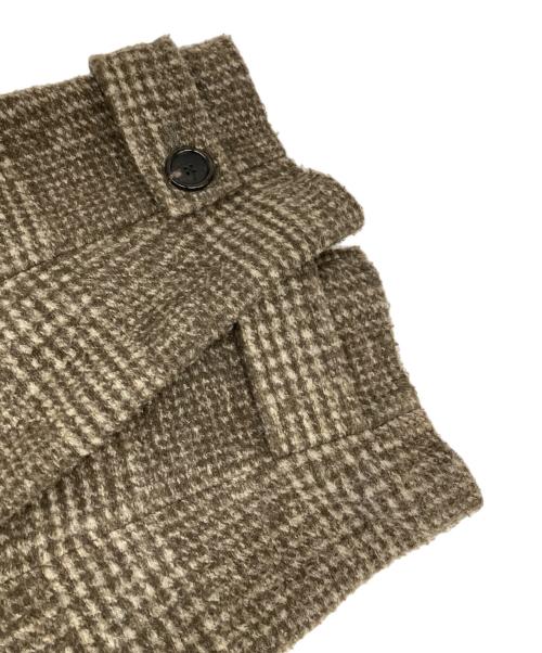 Spick and Span（スピック＆スパン）Spick and Span (スピックアンドスパン) Wスライバーチェックハーフコート ブラウン サイズ:36の古着・服飾アイテム