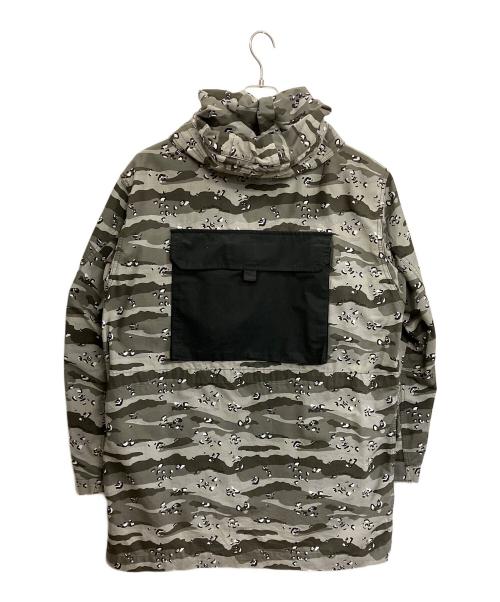 A BATHING APE（アベイシングエイプ）A BATHING APE (アベイシングエイプ) CAMO MILITARY JACKET グレー サイズ:Lの古着・服飾アイテム