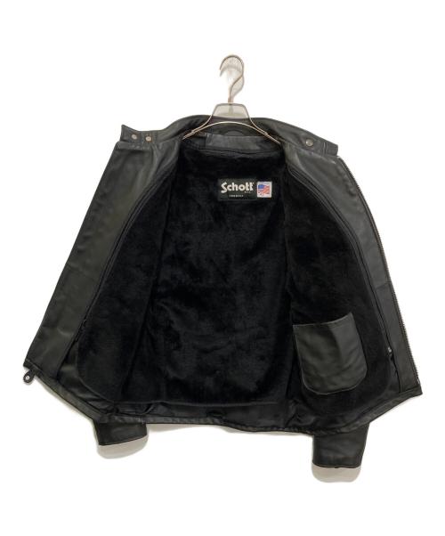 Schott（ショット）Schott (ショット) ライナー付シングルライダースジャケット　6061 ブラック サイズ:42の古着・服飾アイテム