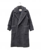 ANAYIアナイ）の古着「カーリーボアロングコート」｜グレー