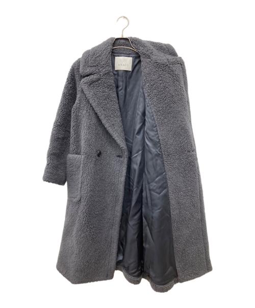 ANAYI（アナイ）ANAYI (アナイ) カーリーボアロングコート グレー サイズ:34の古着・服飾アイテム