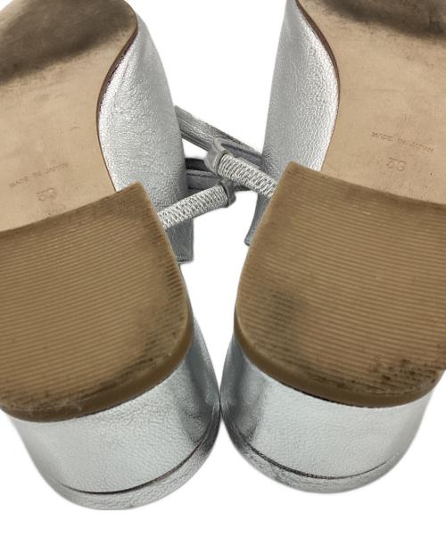 BONUM（ボナム）Bonum (ボナム) ribbon pointed mule シルバー サイズ:36の古着・服飾アイテム