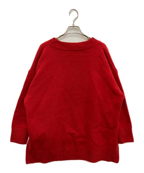 house of lotus（ハウスオブロータス）house of lotus (ハウスオブロータス) ファインウールVネックプルオーバー レッド サイズ:M 未使用品の古着・服飾アイテム