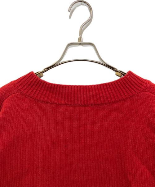 house of lotus（ハウスオブロータス）house of lotus (ハウスオブロータス) ファインウールVネックプルオーバー レッド サイズ:M 未使用品の古着・服飾アイテム