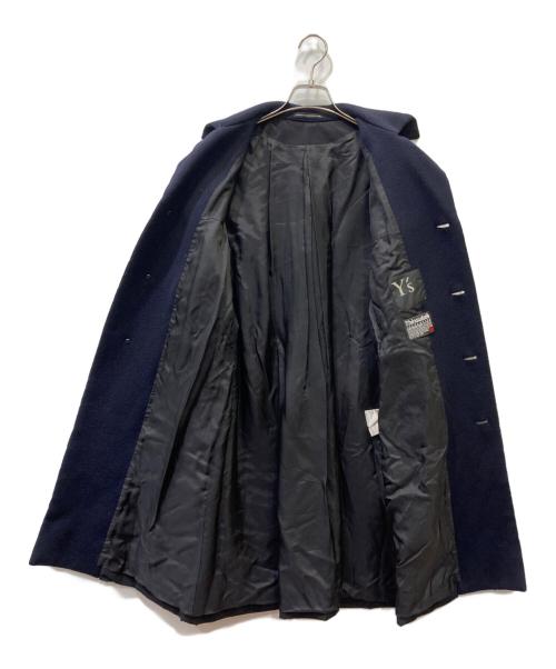 Y's（ワイズ）Y's (ワイズ) 異素材チェスターコート ブラック×ネイビー サイズ:１の古着・服飾アイテム