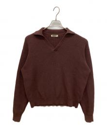 NKNIT（ンニット）の古着「スキッパーニット」｜ブラウン