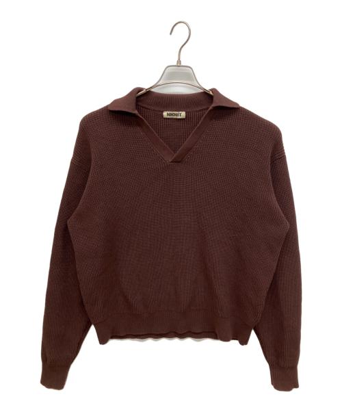 NKNIT（ンニット）NKNIT (エヌニット) スキッパーニット ブラウン サイズ:2の古着・服飾アイテム
