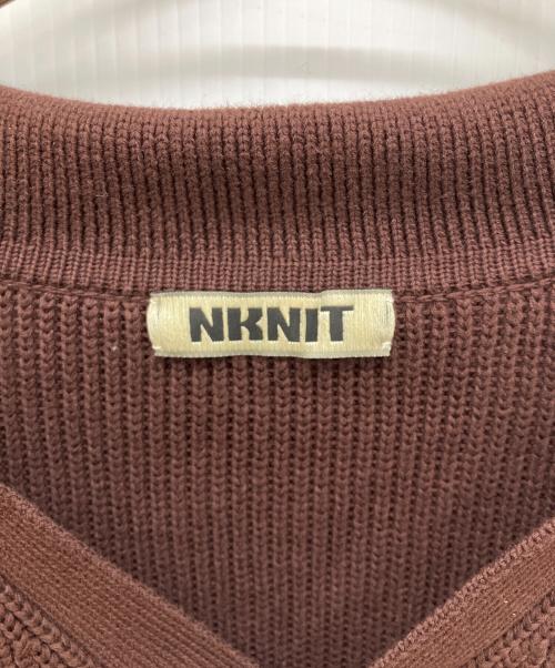 NKNIT（ンニット）NKNIT (エヌニット) スキッパーニット ブラウン サイズ:2の古着・服飾アイテム