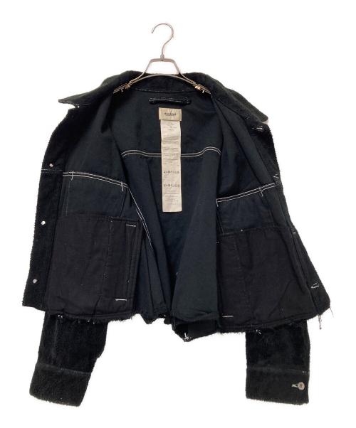 doublet（ダブレット）doublet (ダブレット) CUT OFF FUZZY JACKET ブラック サイズ:SMALLの古着・服飾アイテム