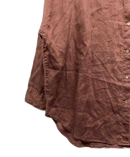 Spick and Span（スピック＆スパン）Spick and Span (スピック＆スパン) 80リネンカシュクールビッグシャツ ブラウン サイズ:Freeの古着・服飾アイテム