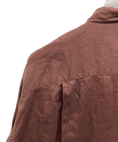 Spick and Span（スピック＆スパン）Spick and Span (スピック＆スパン) 80リネンカシュクールビッグシャツ ブラウン サイズ:Freeの古着・服飾アイテム