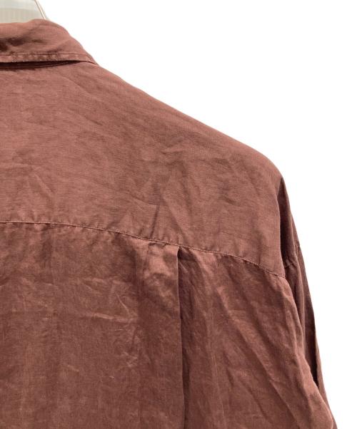 Spick and Span（スピック＆スパン）Spick and Span (スピック＆スパン) 80リネンカシュクールビッグシャツ ブラウン サイズ:Freeの古着・服飾アイテム