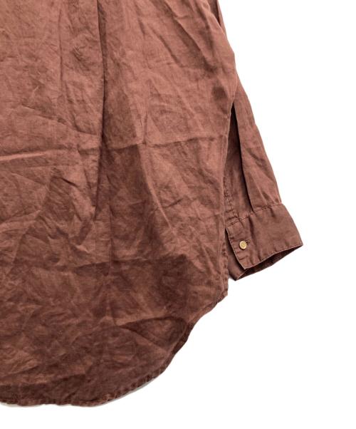 Spick and Span（スピック＆スパン）Spick and Span (スピック＆スパン) 80リネンカシュクールビッグシャツ ブラウン サイズ:Freeの古着・服飾アイテム