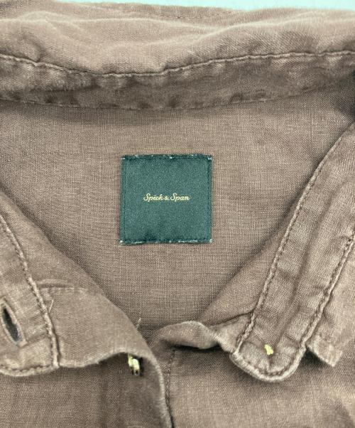 Spick and Span（スピック＆スパン）Spick and Span (スピック＆スパン) 80リネンカシュクールビッグシャツ ブラウン サイズ:Freeの古着・服飾アイテム