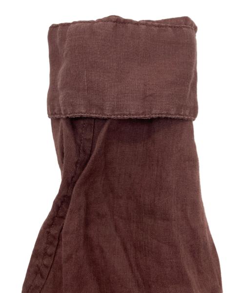 Spick and Span（スピック＆スパン）Spick and Span (スピック＆スパン) 80リネンカシュクールビッグシャツ ブラウン サイズ:Freeの古着・服飾アイテム