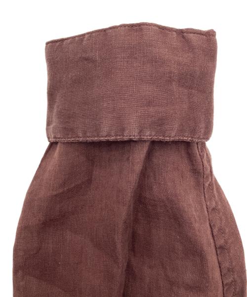 Spick and Span（スピック＆スパン）Spick and Span (スピック＆スパン) 80リネンカシュクールビッグシャツ ブラウン サイズ:Freeの古着・服飾アイテム