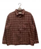 BANANA REPUBLICバナナリパブリック）の古着「チェックネルシャツ」｜レッド