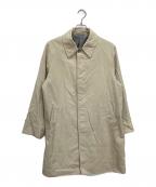 green label relaxingグリーンレーベルリラクシング）の古着「ナイロンオックス ステンカラーコート」｜ベージュ