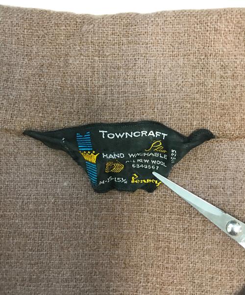 TOWN CRAFT（タウンクラフト）TOWN CRAFT (タウンクラフト) ウールチェックシャツ ブラウン サイズ:Mの古着・服飾アイテム