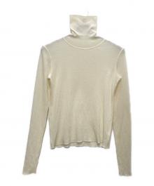 Plage（プラージュ）の古着「wool jersey タートル ニット/ウールジャージータートルニット」｜ベージュ