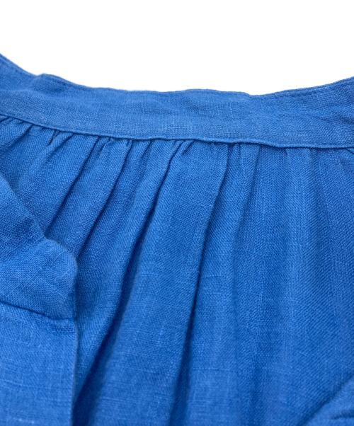 journal standard L'essage（ジャーナルスタンダード レサージュ）journal standard L'essage (ジャーナルスタンダード レサージュ) フレンチリネンスキッパーワンピース ブルー サイズ:SIZE 38の古着・服飾アイテム