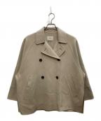 IENAイエナ）の古着「スーパー160ダブルフェイス ショートコート」｜ベージュ