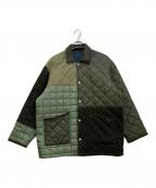 LAVENHAMラベンハム）の古着「PATCHWORK OVERSIZED DENHAM」｜オリーブ