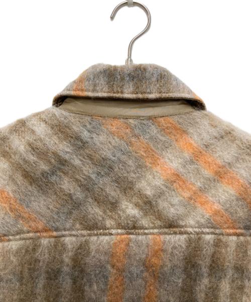 is-ness（イズネス）is-ness (イズネス) CPO SHIRT JACKET ベージュ×オレンジ サイズ:Mの古着・服飾アイテム