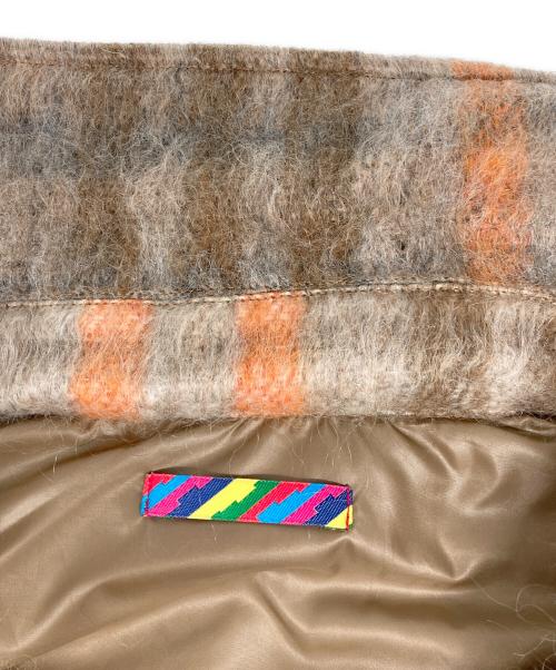 is-ness（イズネス）is-ness (イズネス) CPO SHIRT JACKET ベージュ×オレンジ サイズ:Mの古着・服飾アイテム