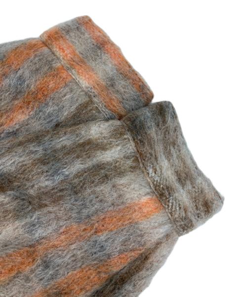 is-ness（イズネス）is-ness (イズネス) CPO SHIRT JACKET ベージュ×オレンジ サイズ:Mの古着・服飾アイテム