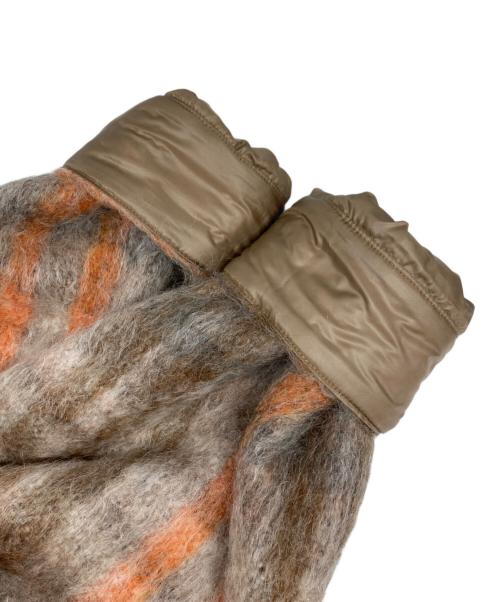 is-ness（イズネス）is-ness (イズネス) CPO SHIRT JACKET ベージュ×オレンジ サイズ:Mの古着・服飾アイテム