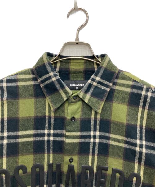 DSQUARED2（ディースクエアード）DSQUARED2 (ディースクエアード) Checked Shirt グリーン×ブラック サイズ:50の古着・服飾アイテム