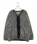 AndFamilyアンドファミリー）の古着「ボアフリースカーディガン」｜ブラック