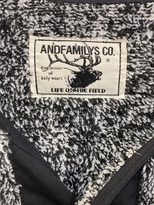 AndFamily（アンドファミリー）AndFamily (アンドファミリー) ボアフリースカーディガン ブラック サイズ:Mの古着・服飾アイテム