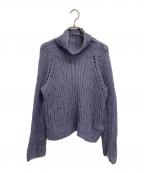 Maiami basicマイアミベーシック）の古着「Mohair Short Turtleneck Sweater」｜パープル