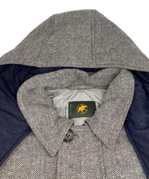 HUNTING WORLD（ハンティングワールド）HUNTING WORLD (ハンティングワールド) ヘリンボーン中綿コート グレー サイズ:52の古着・服飾アイテム