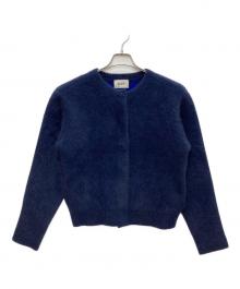 ROPE（ロペ）の古着「チャイニーズラクーン接結カーディガン」｜ネイビー