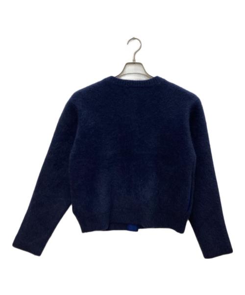 ROPE（ロペ）ROPE (ロペ) チャイニーズラクーン接結カーディガン ネイビー サイズ:Fの古着・服飾アイテム