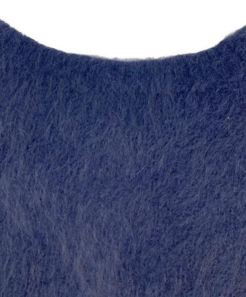 ROPE（ロペ）ROPE (ロペ) チャイニーズラクーン接結カーディガン ネイビー サイズ:Fの古着・服飾アイテム