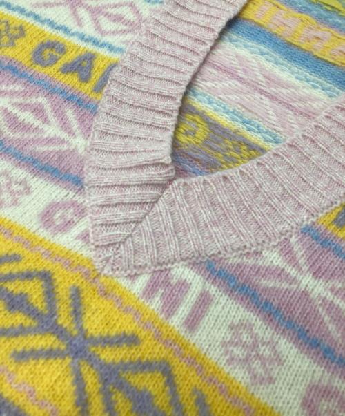 GANNI（ガニー）Ganni (ガニー) ニットベスト マルチカラー サイズ:XSの古着・服飾アイテム