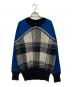 Mame Kurogouchi（マメクロゴウチ）の古着「モヘア混チェックニット」｜ブルー×ブラック