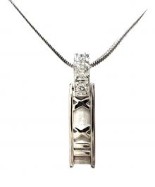 TIFFANY & Co.（ティファニー）の古着「Atlas Necklace 3Pダイヤ アトラス」