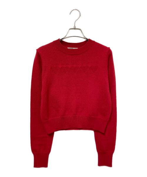 NKNIT（ンニット）NKNIT (ンニット) ハートニット レッド サイズ:1の古着・服飾アイテム