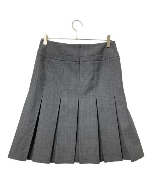 SHUSHU/TONG（シュシュトング）SHUSHU/TONG (シュシュトング) Bow Waist Pleated Skirt グレー サイズ:8の古着・服飾アイテム
