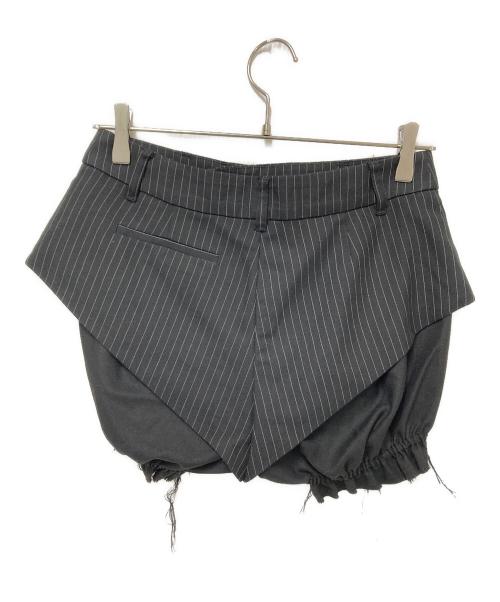 POOLDE（プールデ）POOLDE (プールデ) Sinatra Stripe Puffy Shorts ブラック サイズ:Sの古着・服飾アイテム