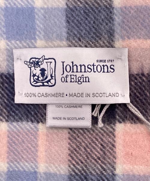 JOHNSTONS OF ELGIN（ジョンストンズオブエルガン）JOHNSTONS OF ELGIN (ジョンストンズオブエルガン) チェックカシミヤストール レッド×グレー サイズ:下記参照 未使用品の古着・服飾アイテム