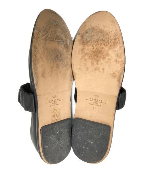 WEEKEND Max Mara（ウィークエンド マックスマーラ）WEEKEND Max Mara (ウィークエンド マックスマーラ) フラットシューズ ブラック サイズ:36の古着・服飾アイテム