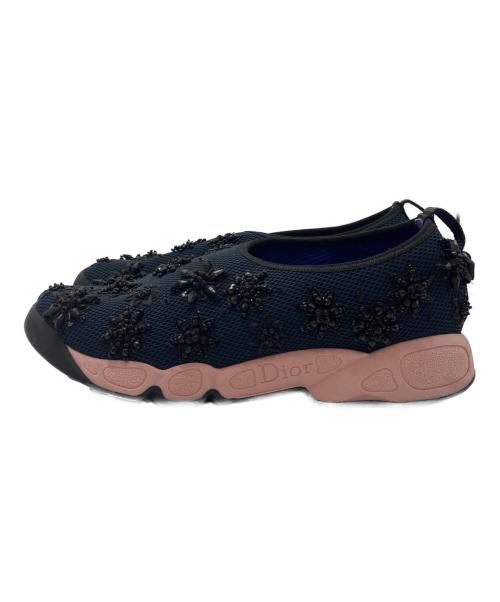 Christian Dior（クリスチャン ディオール）Christian Dior (クリスチャン ディオール) ビジュースリッポン ネイビー サイズ:37 1/2の古着・服飾アイテム